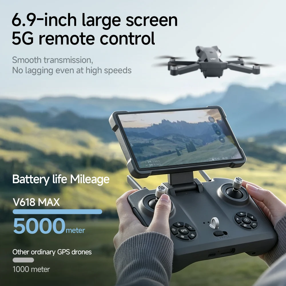 Квадрокоптер V618 MAX с камеро – обзор и цена Drone Gps Mount